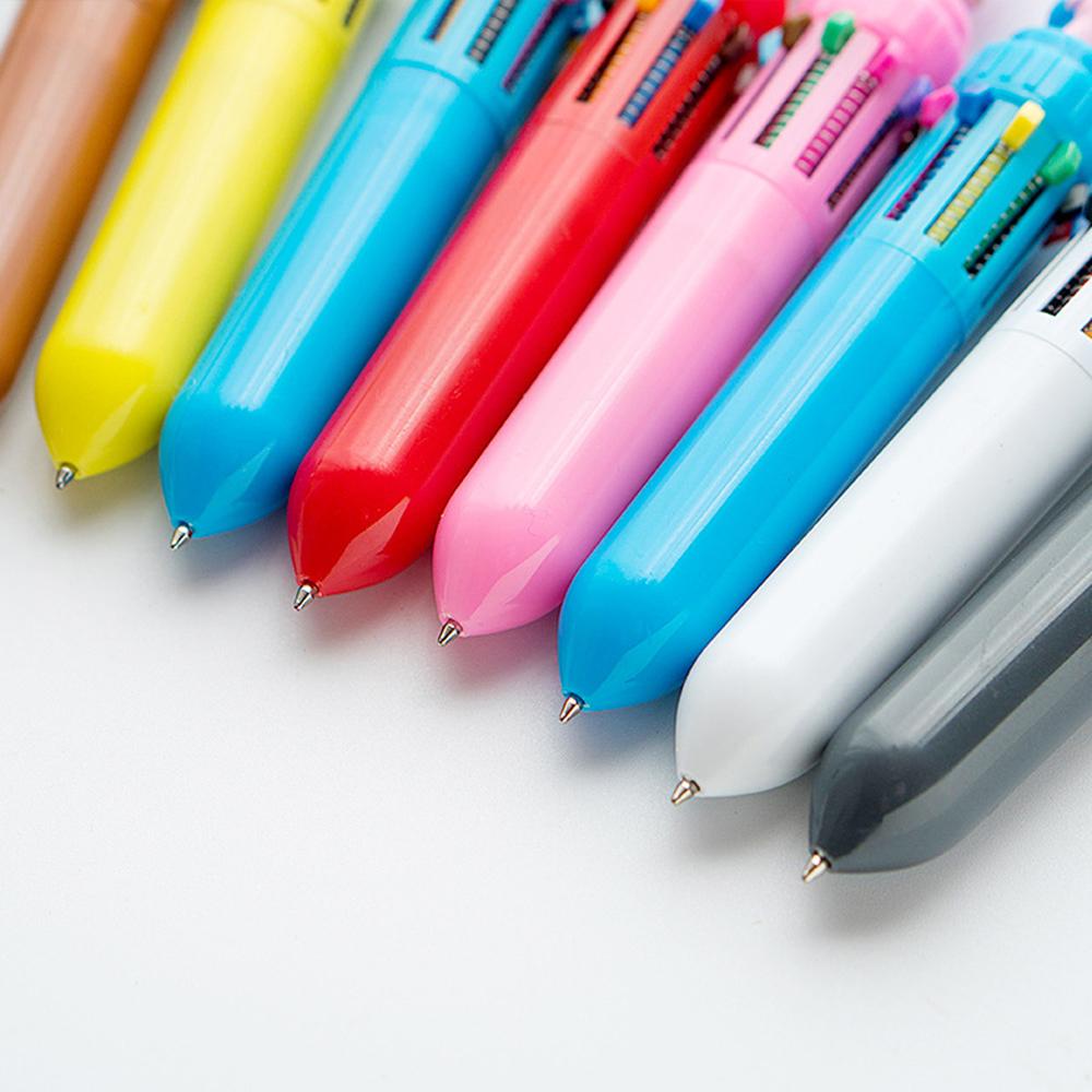 Lanfy 10warna Bangtan Boys Bolpoin Hadiah Anak Gambar Alat Tulis Kantor Sekolah Tulisan Warna-Warni Colorful Refill