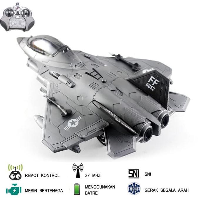 Mainan Mobl Remot Kontrol RC Pesawat Super Combat