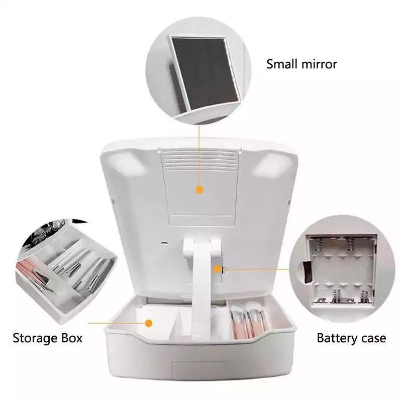 cermin kaca My fold awah lighted makeup mirror lipat