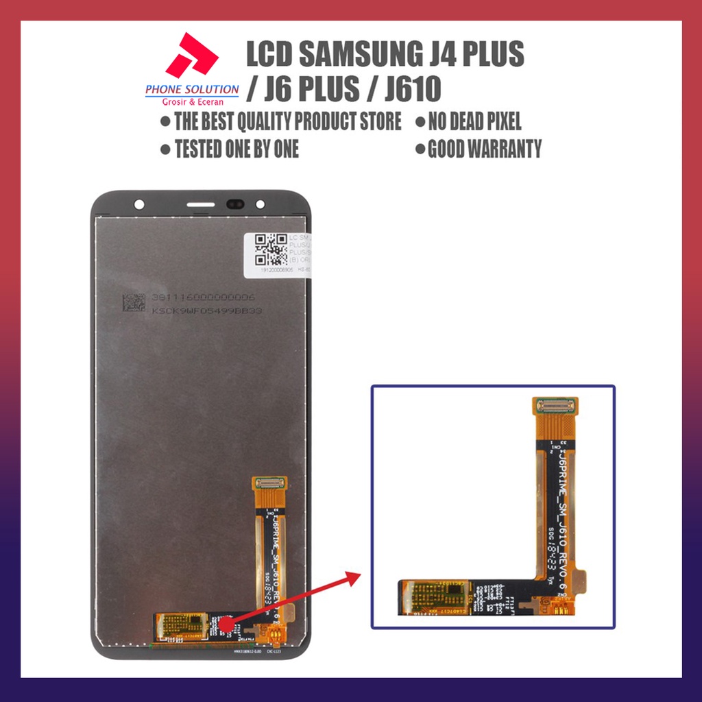 LCD Samsung J4 Plus / LCD Samsung J6 Plus / LCD Samsung J610 Universal Fullset Touchscreen // Supplier LCD Samsung - Garansi 1 Bulan