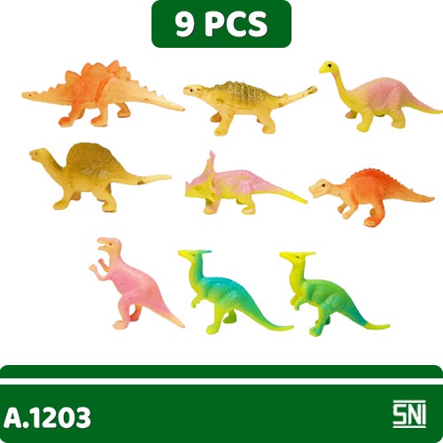 Mainan Animal Dinosaurs/ Mainan Hewan Mini 9PCS Sachet 1203B