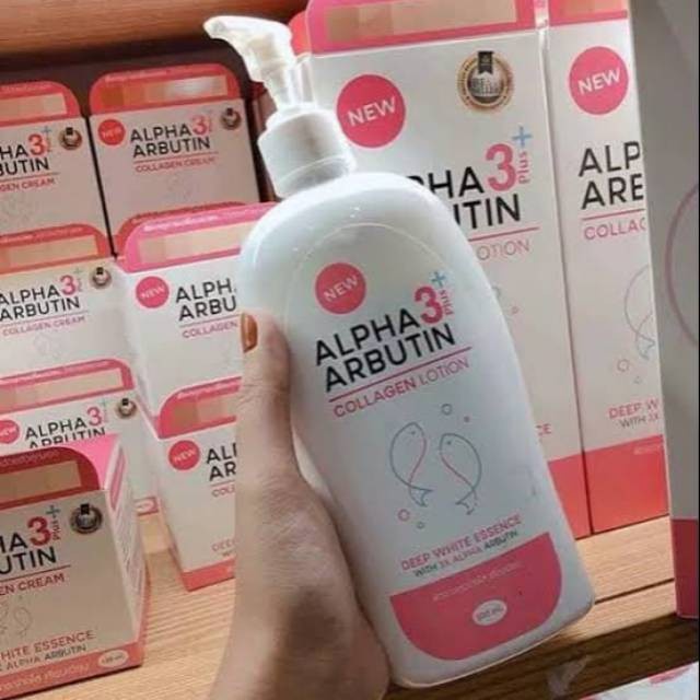 Alpha Arbutin 3 Plus Collagen Whitening Lotion Body Lotion 500ml  Hand Body Lotion Pemutih BPOM