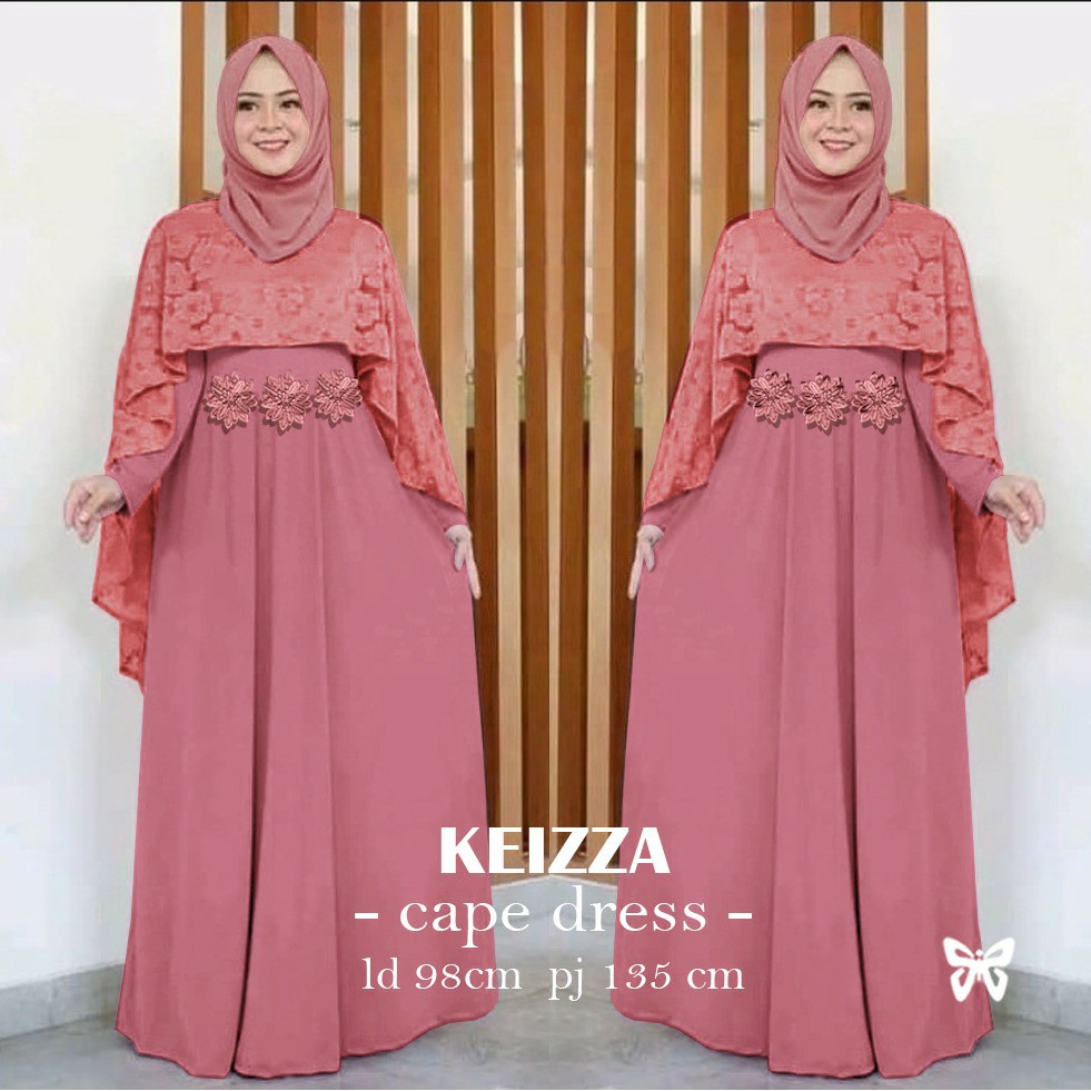 HOPYLOVY - Gamis Wanita Terbaru Keizza Syari Jersey