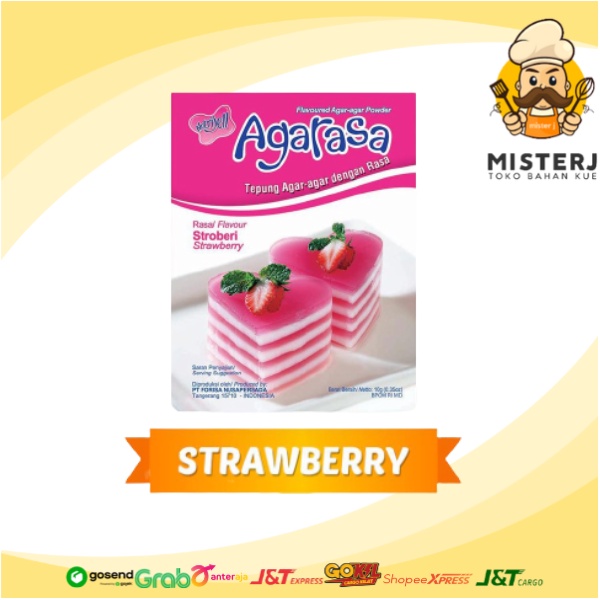 

Agarasa | Strawberry Nutrijell | Agar Agar Pudding Strawberry | 10 Gram