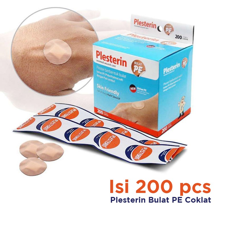 Plester Anti Air Bulat Warna Coklat / Plesterin Bulat PE Coklat isi 200 pcs