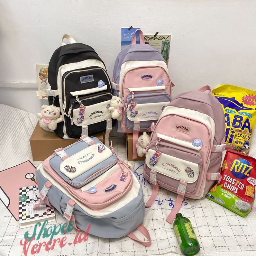 Joshee Tas Ransel Wanita Backpack Wanita Backpack Pria Tas Sekolah Tas Anak 0501, 01, 656 Backpack Nylon Backpack Korean