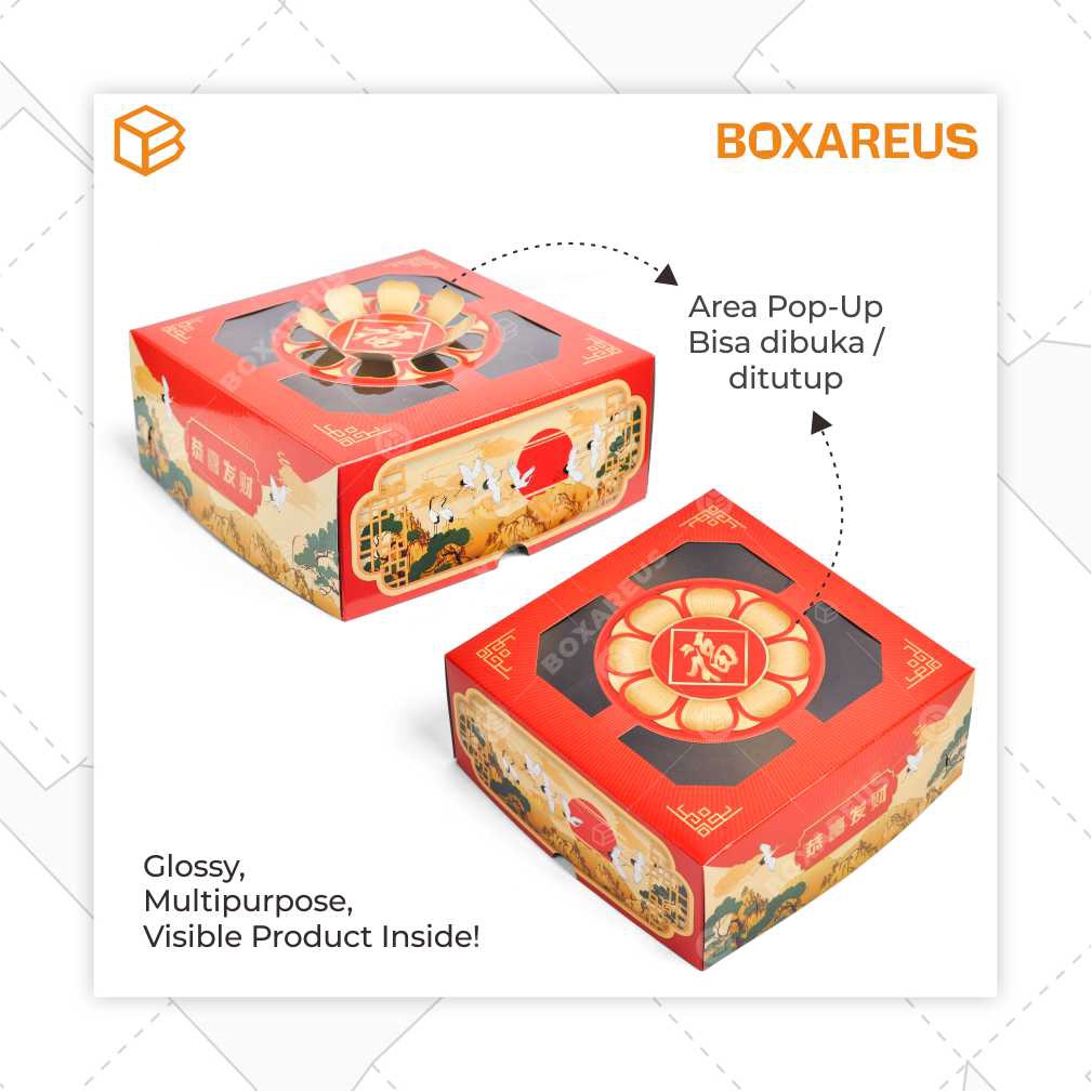 Cake Box Hampers Imlek Kotak Kue CNY Dus Cookies Packaging Kemasan | AHBX 20