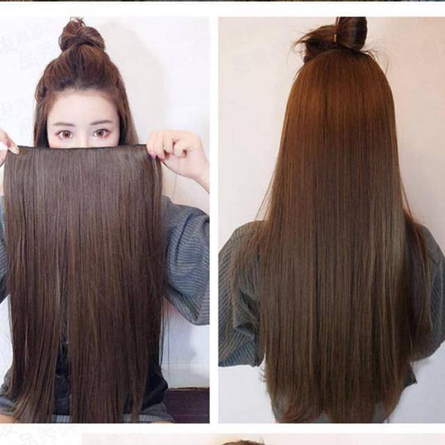 Hair Clip 50 Cm Warna Dark Brown Shopee Indonesia