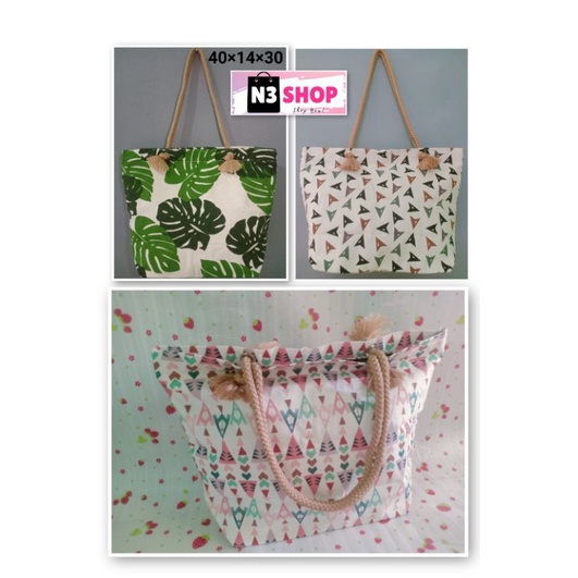 Totebag kanvas tebal tali sumbu wanita