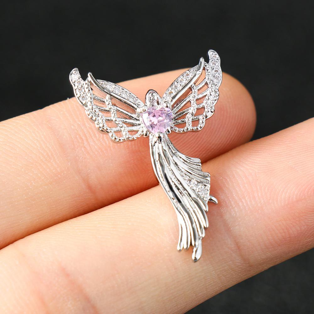 R-flower Angelwing Pendant Charm Gift Bless Hadiah Doa Agama Kristen