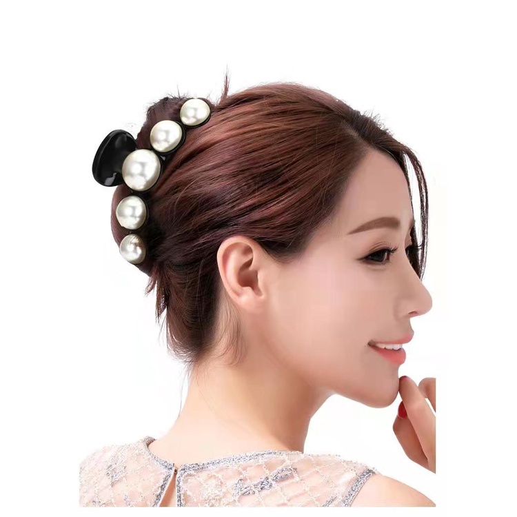 (Hello Girl)F53 INS Korean Mutiara Kecil Acrylic Hair Claw Clip girl Women Fashion  Hairpin