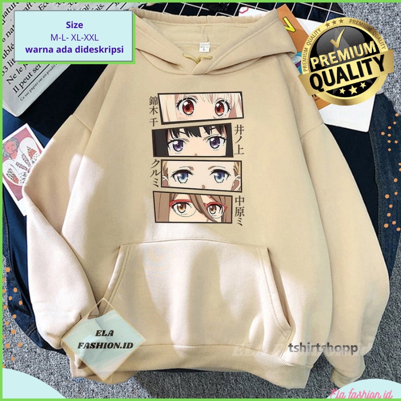 Kawaii Nishikigi Chisato Eyes Hoodie 2022 Anime Lycoris Recoil Hoodie