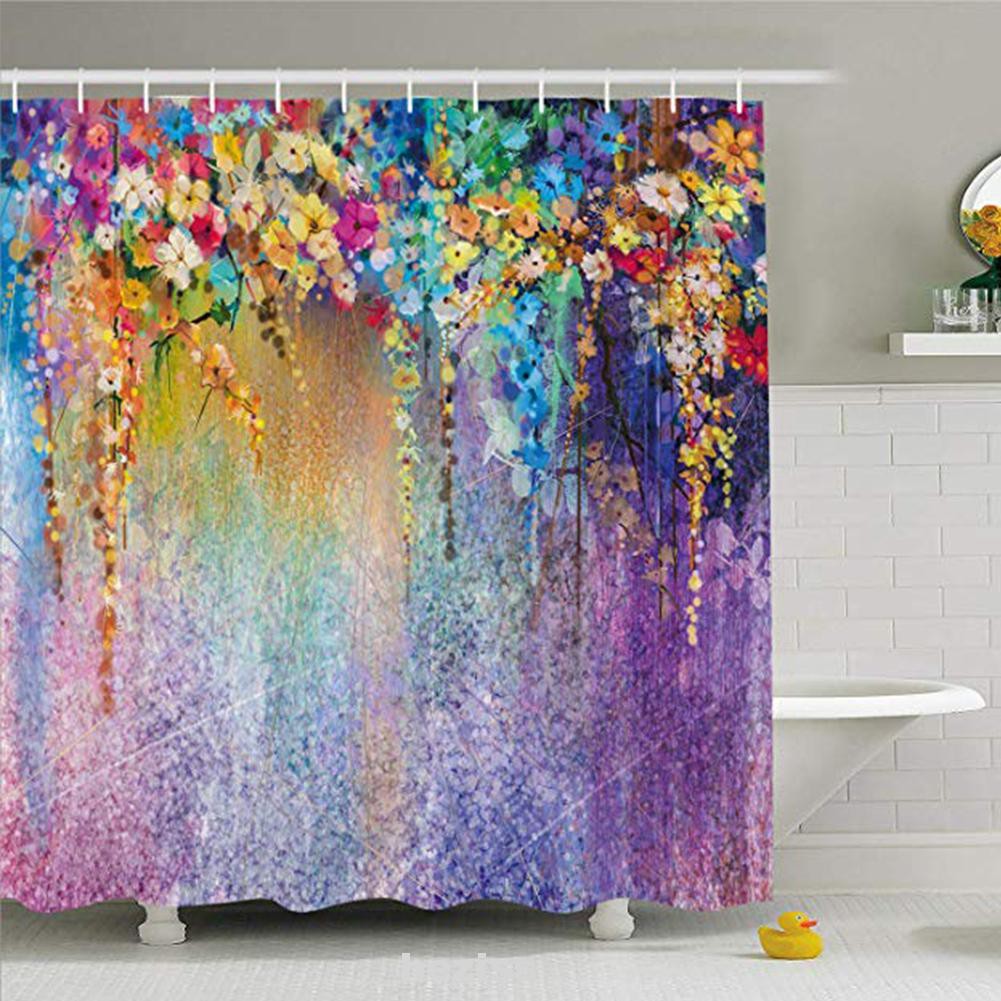 3d Abstract Herbs Home Shower Curtain Shopee Indonesia