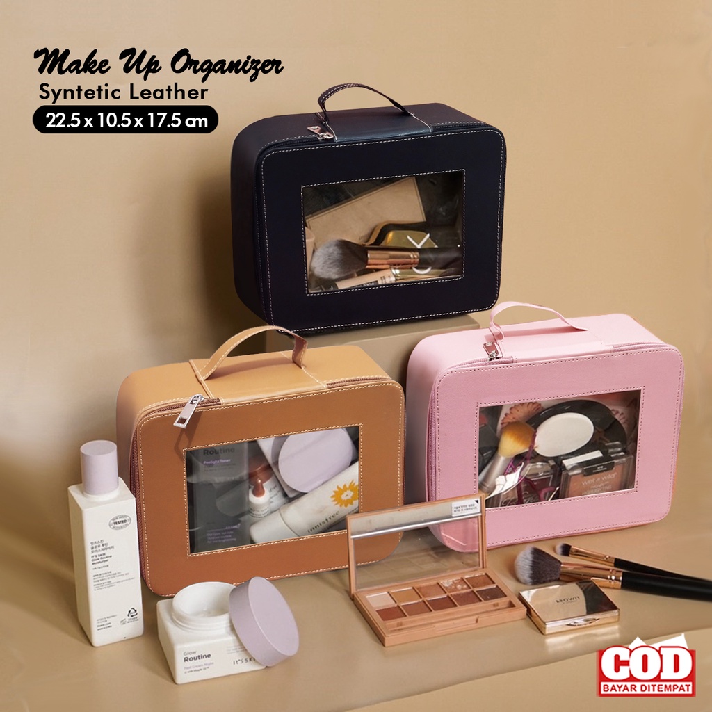 Pouch Make Up Make Up Organizer Tas Kosmetik Wanita Make Up Artist Besar Muat Banyak Jumbo Trufle Bag