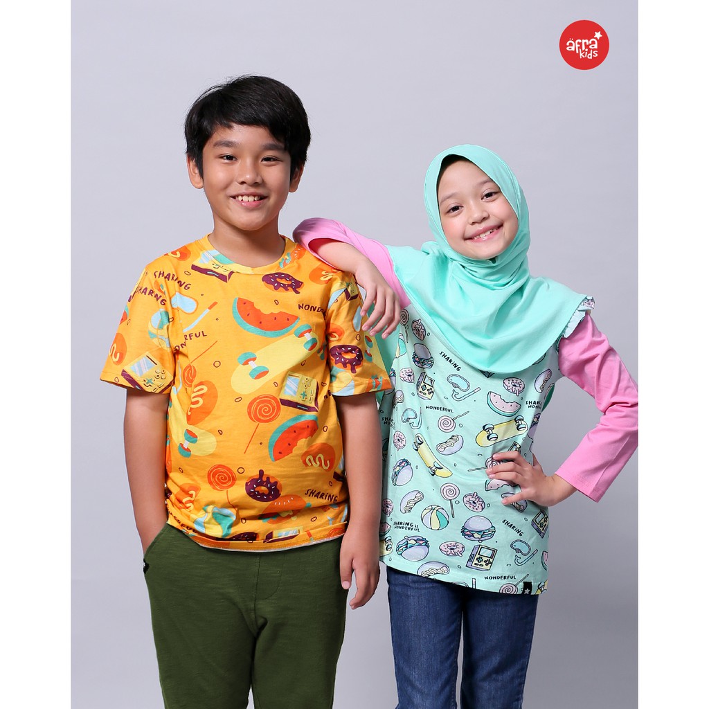 Kaos Anak Muslim Afrakids - Motif Printing