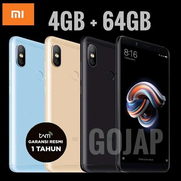 XIAOMI REDMI NOTE 5 RESMI TAM SNAPDRAGON 636 4GB 64GB XIOMI XOMI