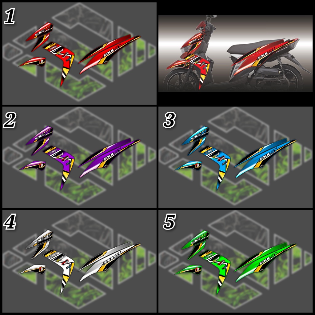 Lis Stiker Striping Variasi Yamaha Soul GT 115 / Stiker Striping Variasi Soul GT