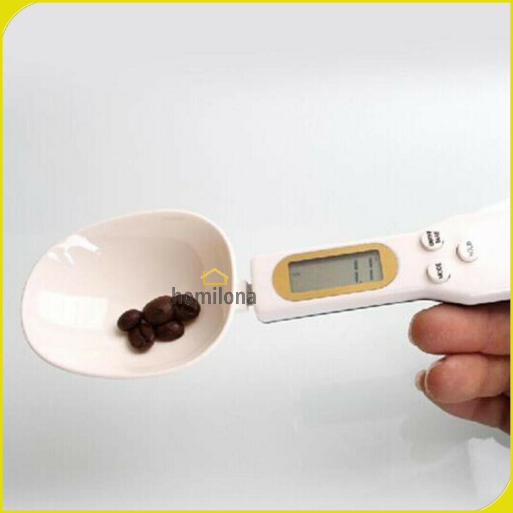 Sendok Ukur Elektrik Digital Spoon Scale 0.1g 500g Maks - Taffware Digipounds HM10 - White