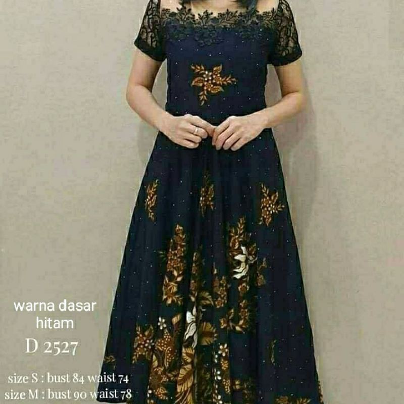 Dres Batik Wanita TERBARU /Dres Batik Kombinasi Broklat / Dres pesta