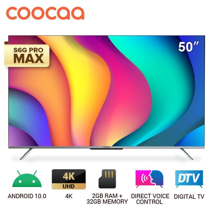 COOCAA 50S6G PRO MAX - Android Digital TV - Far Field Voice Control Termurah