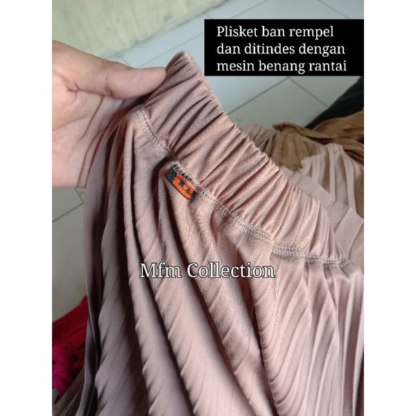 ROK PLISKET PREMIUM Pinggang kerut karet