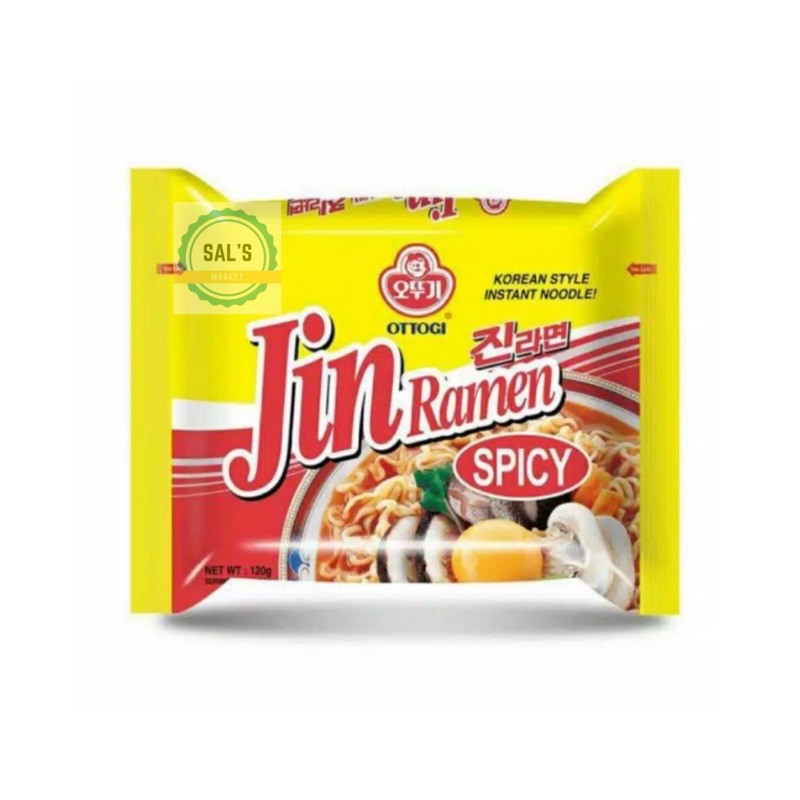 

Jin Ramen Hot Spicy Ottogi Mie Instant Korea 120 gr