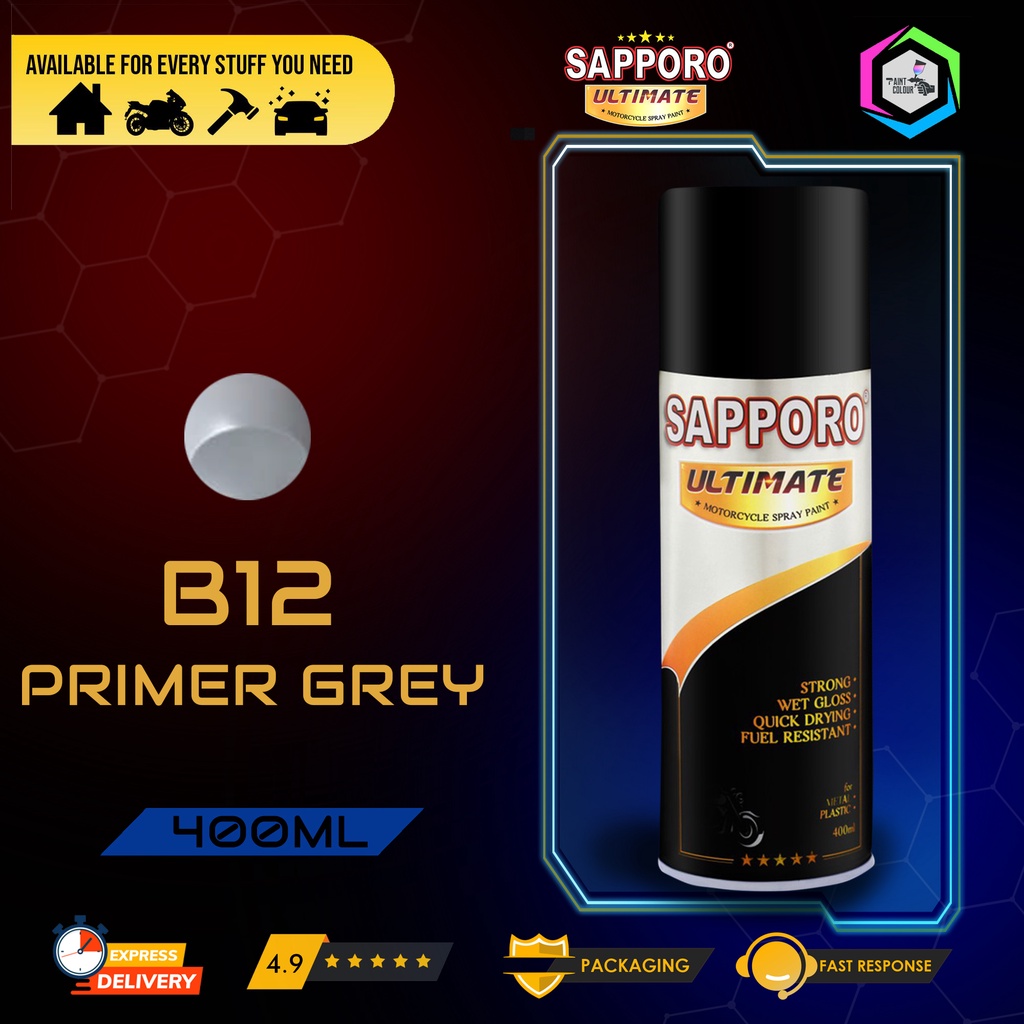 SAPPORO ULTIMATE Cat Semprot B12 - PRIMER GREY / Epoxy