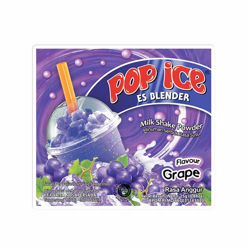 

Pop Ice Rasa Anggur 1 Renceng(10 Saset)