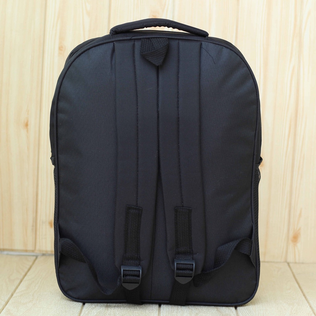 Tas Ransel Kuliah Hitam Backpack Laptop Kereb Sport Pinggir Orange Ransel Pria Sekolah