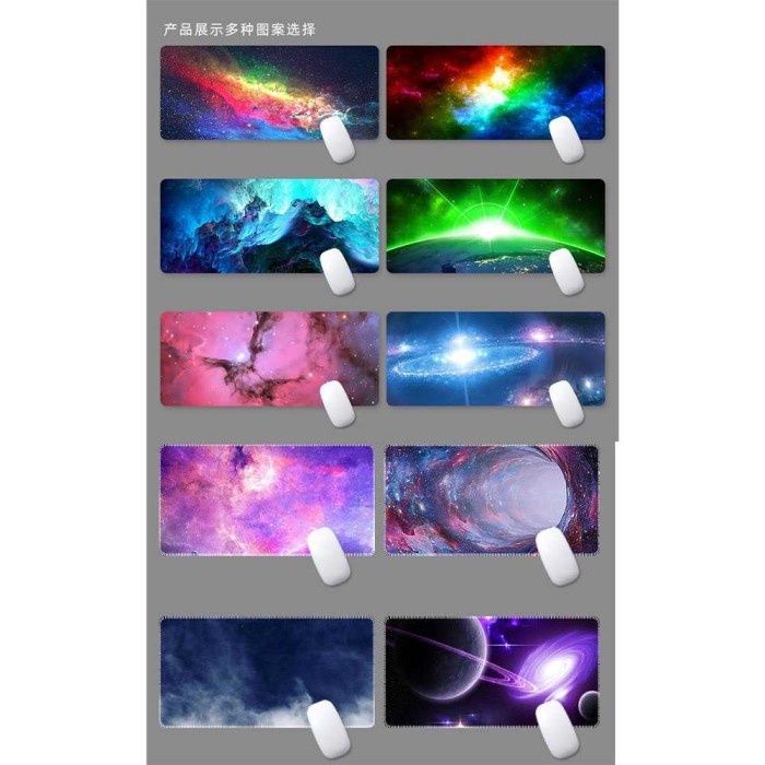 Mouse Pad Gaming XL Desk Mat Galaxy 800 x 300 mm - Gunung Langit