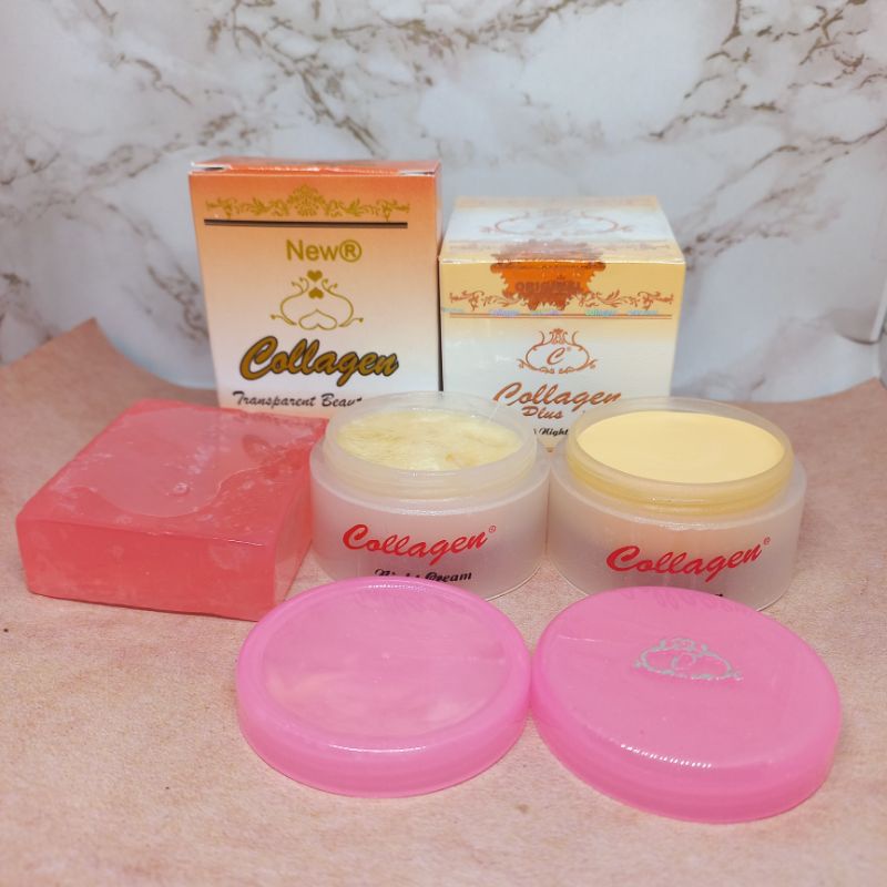 CREAM COLLAGEN//PAKET CREAM COLLAGEN SIANG DAN MALAM+SABUN COLLAGEN