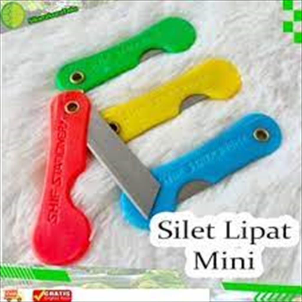 OTS 237. Pisau cutter Silet Lipat Mini Pemes Kecil Warna Warni