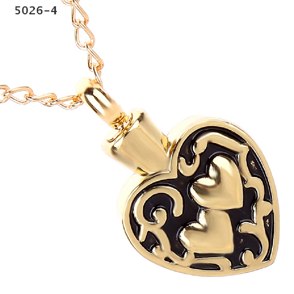 5026-4 Kalung Liontin Bentuk Hati Bahan Stainless Steel