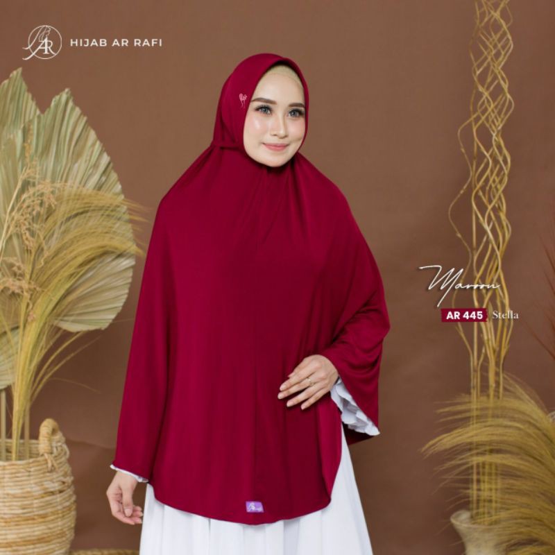 Hijab Arrafi | AR 445 | Hijab jumbo tali | Khimar