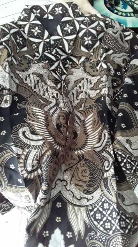 Hem Kemeja Batik Solo Full Furing Lengan Panjang Bahan Katun H06