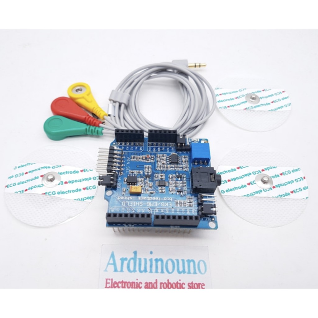 ECG / EKG / EMG Shield for Arduino with Cables and Electrodes sensor