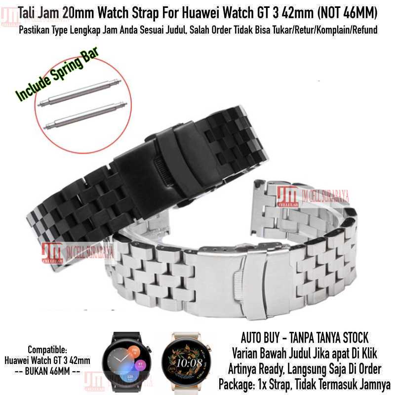 Super Engineer II Watch Strap Huawei Watch GT3 GT 3 42mm - Tali Jam Tangan 20mm Metal Stainless Steel Brushed