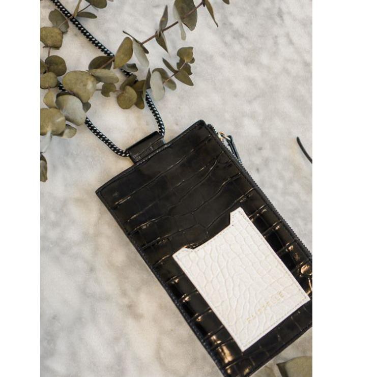 

B04-57 SORA PHONE BAG ALLIGATOR - WHITE X BLACK ^Launching Today^ℬ ⇠