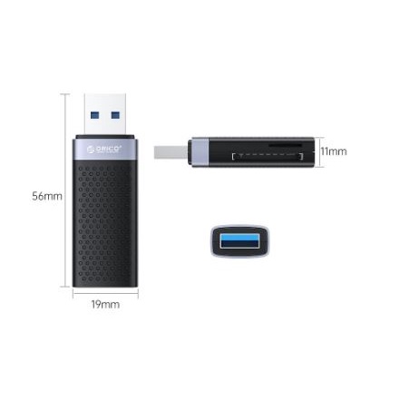 Card reader orico usb A 3.0 SD Tf micro sd read single 5Gbps adapter cs2d-a3 - Pembaca kartu memory usb3.0