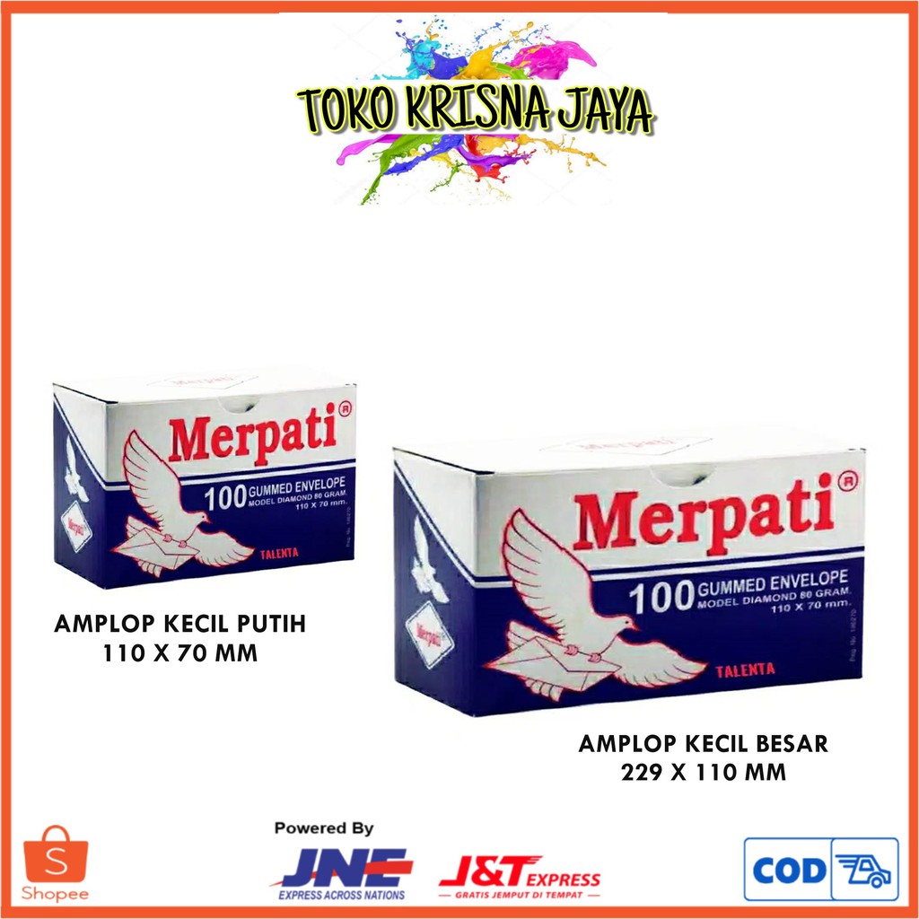 

AMPLOP MERPATI PUTIH KECIL UKURAN 110 X 70 MM | BESAR UKURAN 229 X110MM