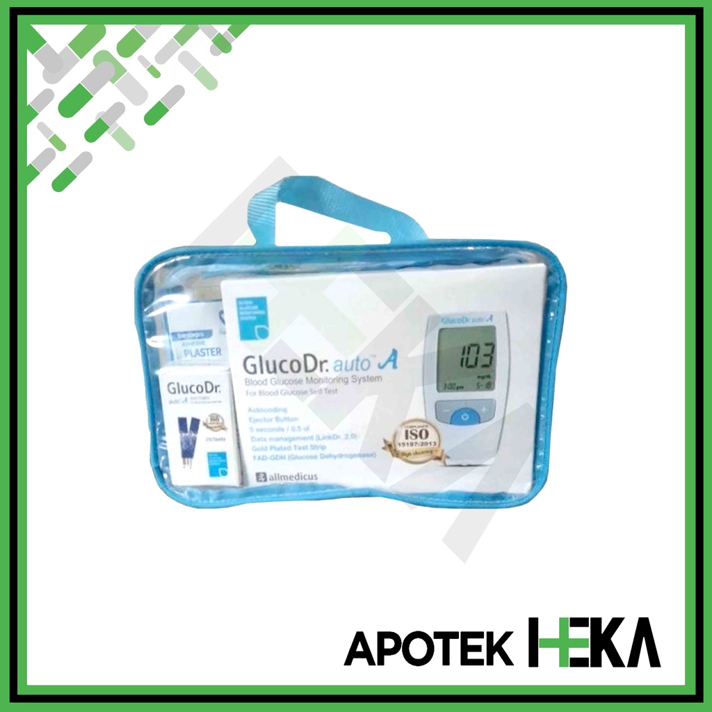 Gluco Dr Auto A Paket Alat Tes Glukosa - Alat AGM 4000 / Strip isi 25 (SEMARANG)