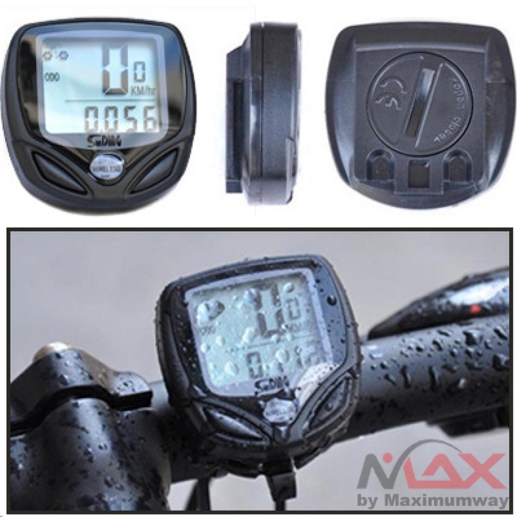 Speedometer Sepeda Wireless Display LCD pintar tanpa kabel Bicycle aksesoris gunung universal MTB