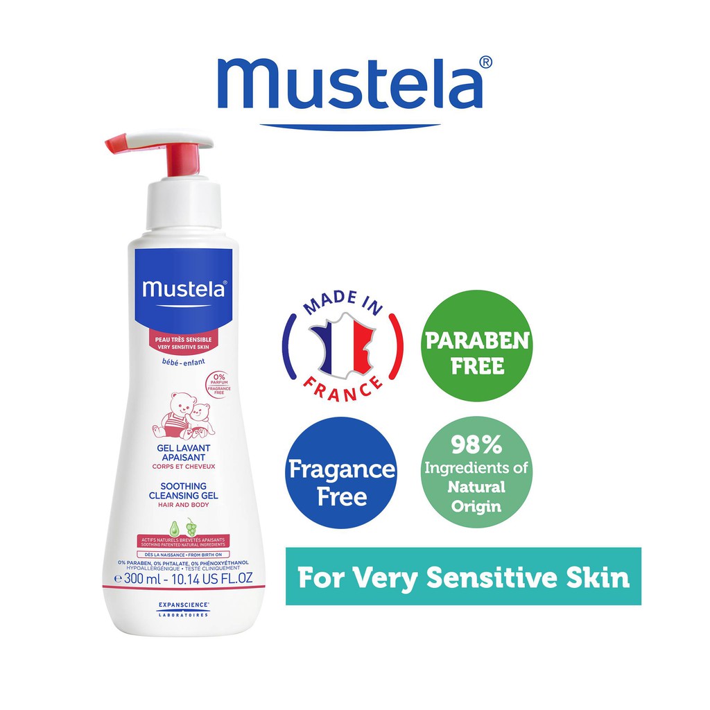 Mustela Soothing Cleansing Gel / Sabun Mandi Bayi - 300 ml