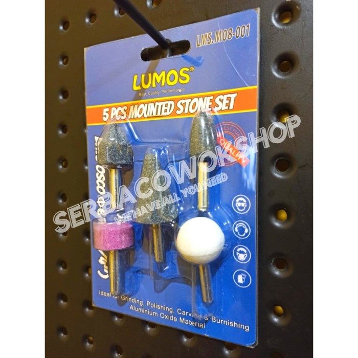 Lumos Mounted Stone 5 Pcs Batu Gerinda Mini Mata Bor Tuner - Batu Osco