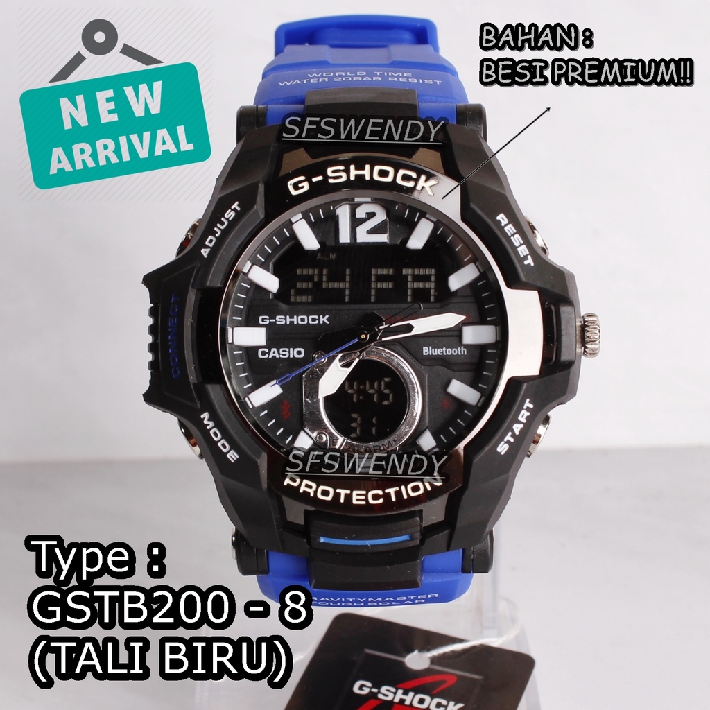 PALING MURAH !!! Jam tangan pria G Shock GSTB-200 Hijau Merah Biru digital sporty anti air