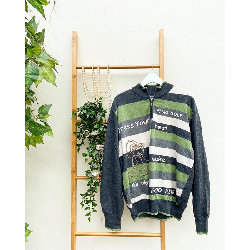 Golf Half Zip Sweater (preloved thrift)