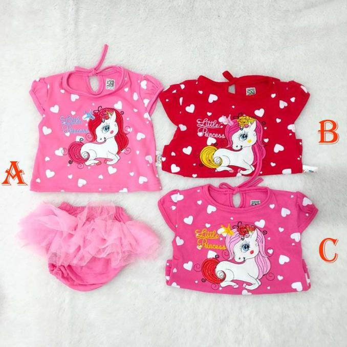 Baju Bayi Perempuan Setelan Baju Bayi Newborn Unicorn Princess