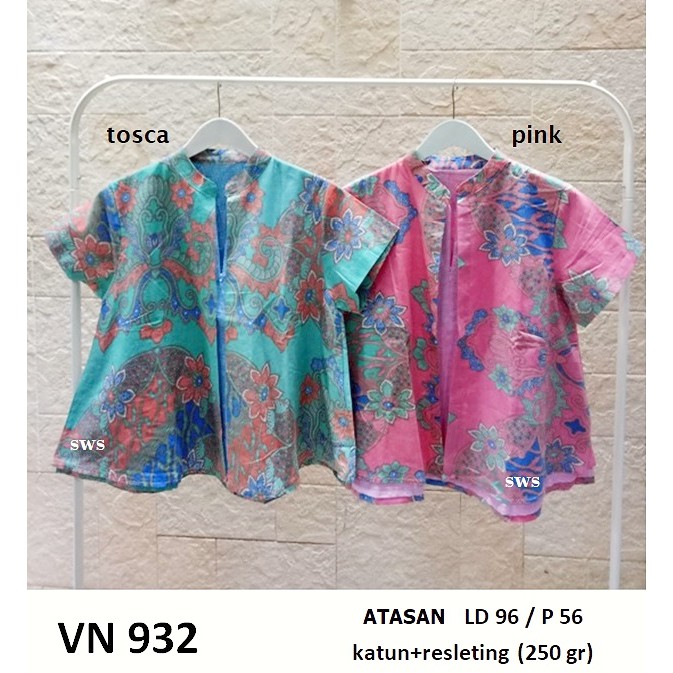 VN932 - ATASAN BATIK ETNIK KANTOR WANITA BATIK MODERN MURAH BUSUI