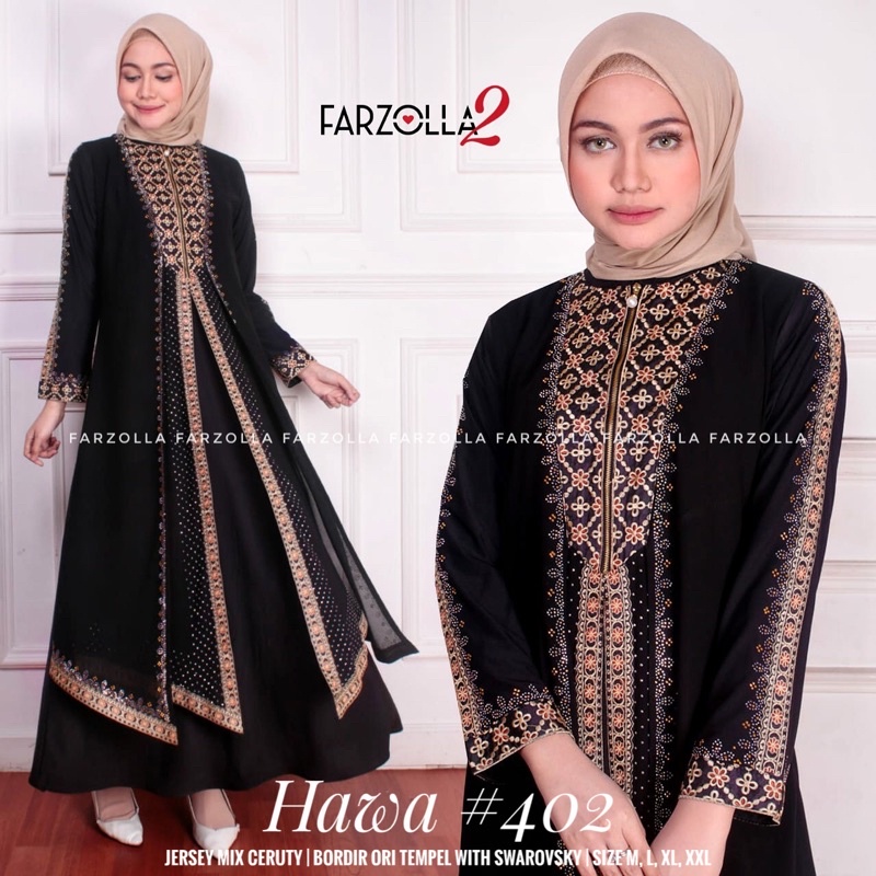 Abaya Turkey | Hawa #402 | Busana Arab Muslimah Original by Farzolla