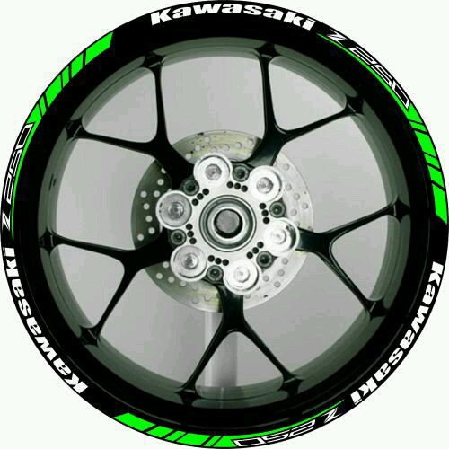 Stiker Velg Motor model Kawasaki Z250 uk Velg 17"
